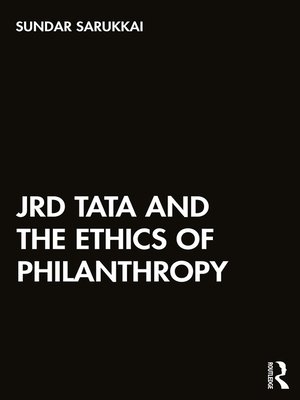 cover image of JRD Tata and the Ethics of Philanthropy